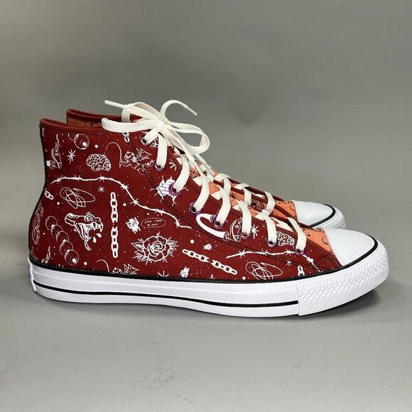 Converse Chuck Taylor All Star Hi Top Sneakers Mens Size 12 Custom Graphic Shoes - Picture 1 of 16